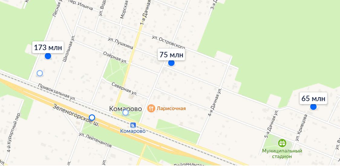 На фото — продажа домов в Комарово. Источник: yandex.ru