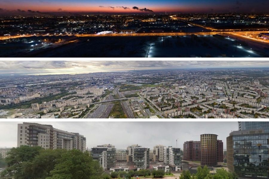 На фото — панорамы Красногвардейского района