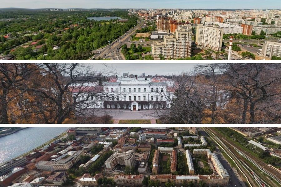 На фото — панорамы Выборгского района
