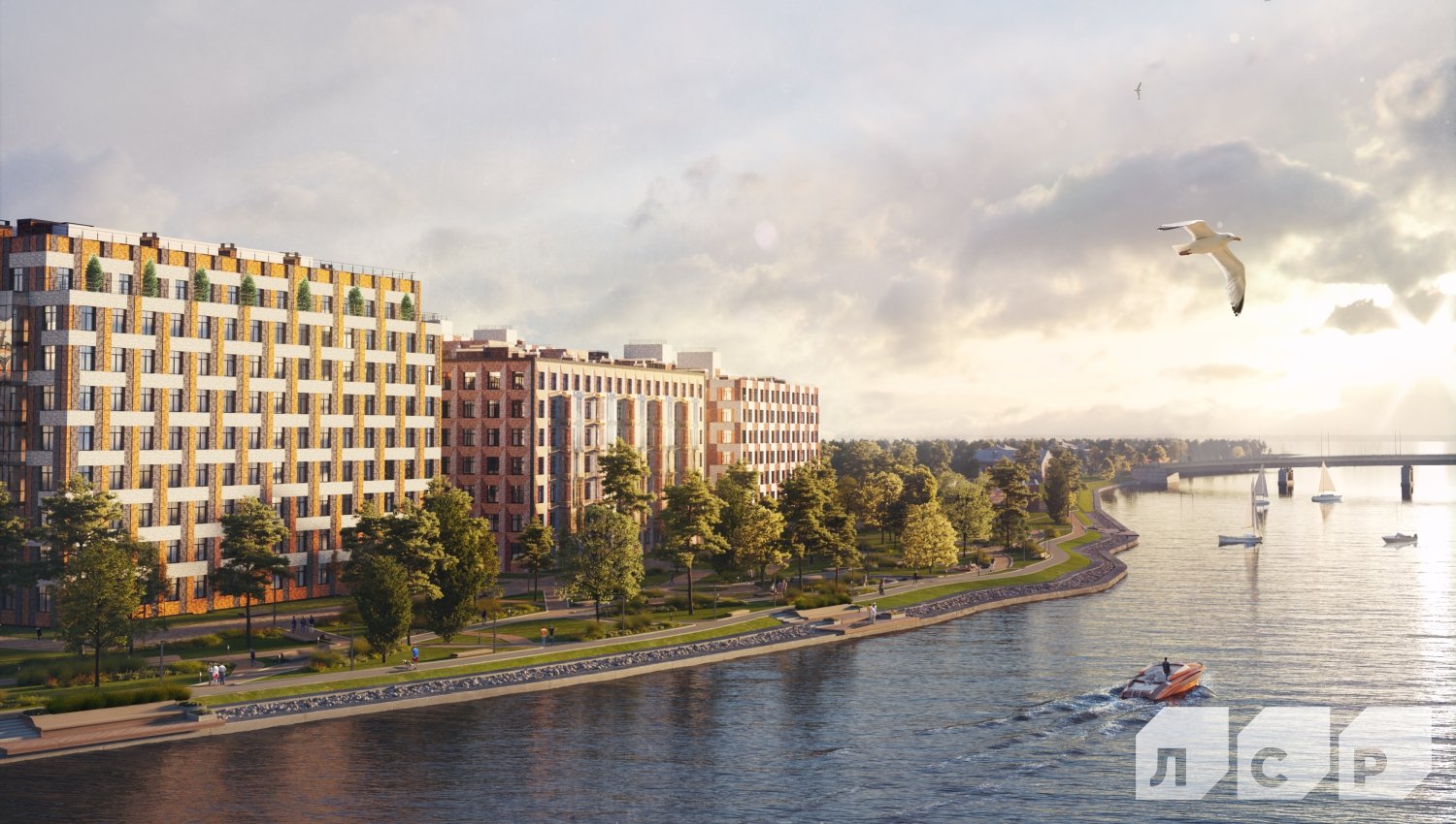Корпуса ЖК Neva Haus строятся на берегу Малой Невки