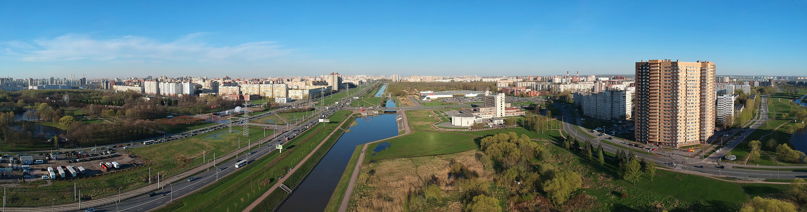 Вид на Дудергофский канал с высоты 100 метров. Источник фото: wikipedia.org
