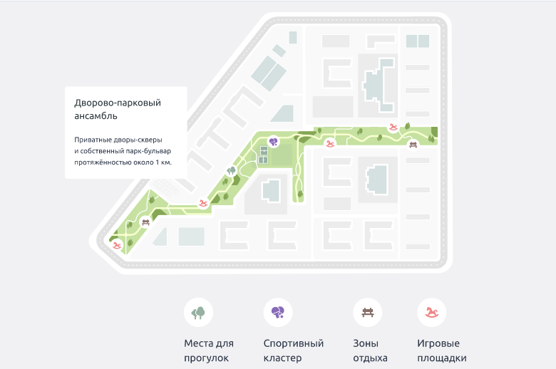На фото — Схема ЖК Parkolovo