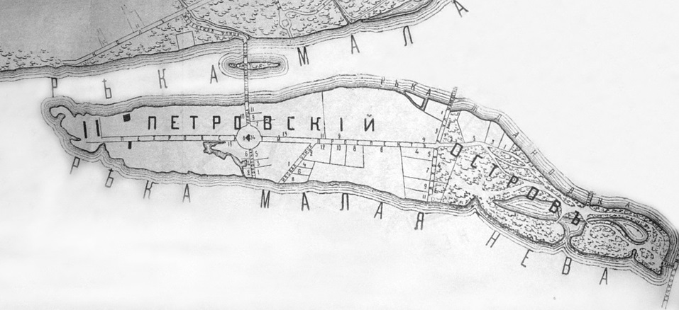 На фото — карта Петровского острова