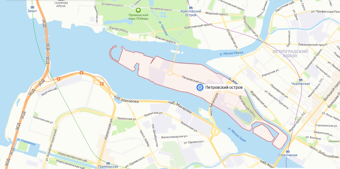 На фото — карта Петровского острова